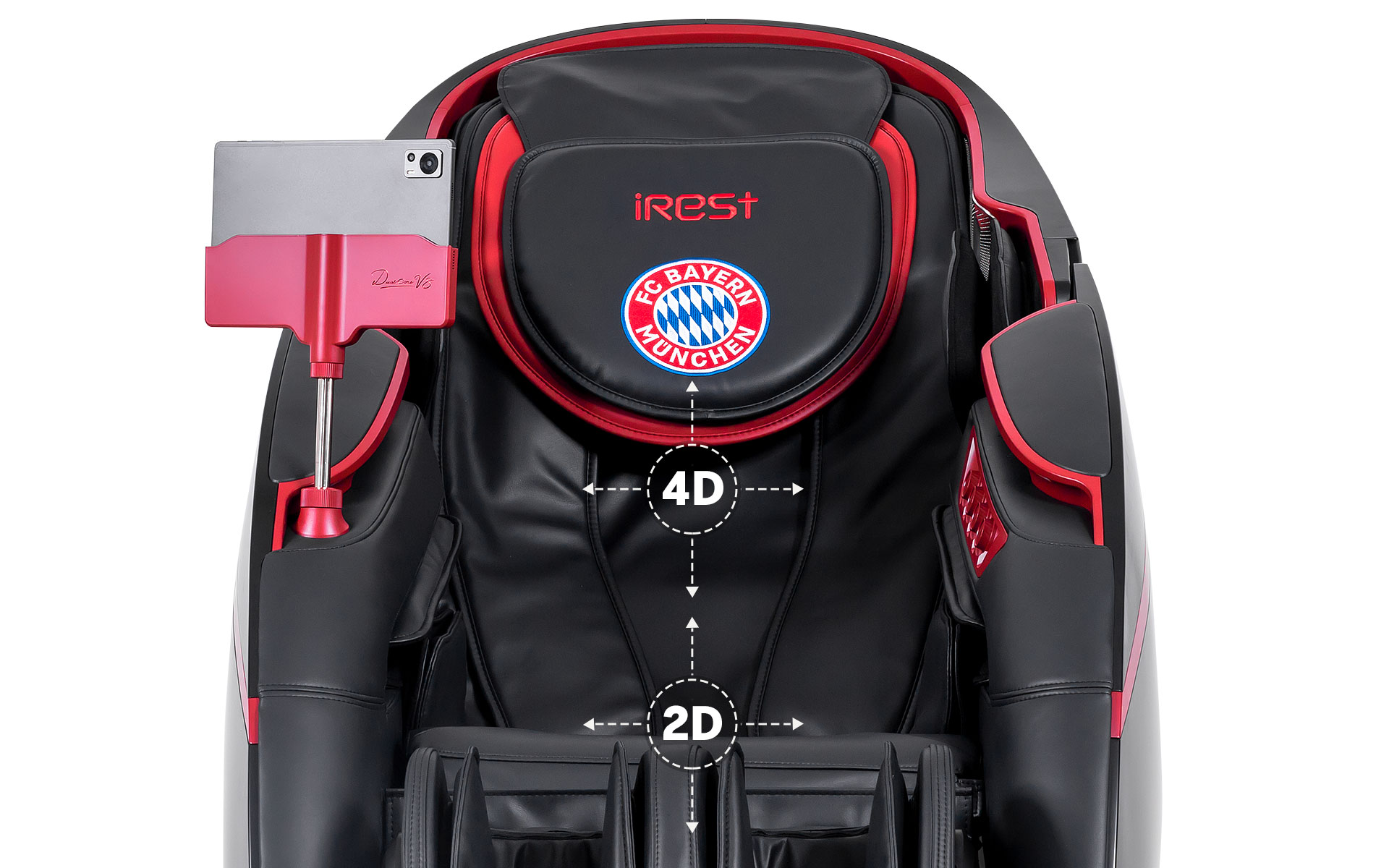 fotel masujący iRest Dual Core V8 FC BAYERN - 4D i 2D fotel masujący iRest Dual Core V8 FC BAYERN - 4D i 2D