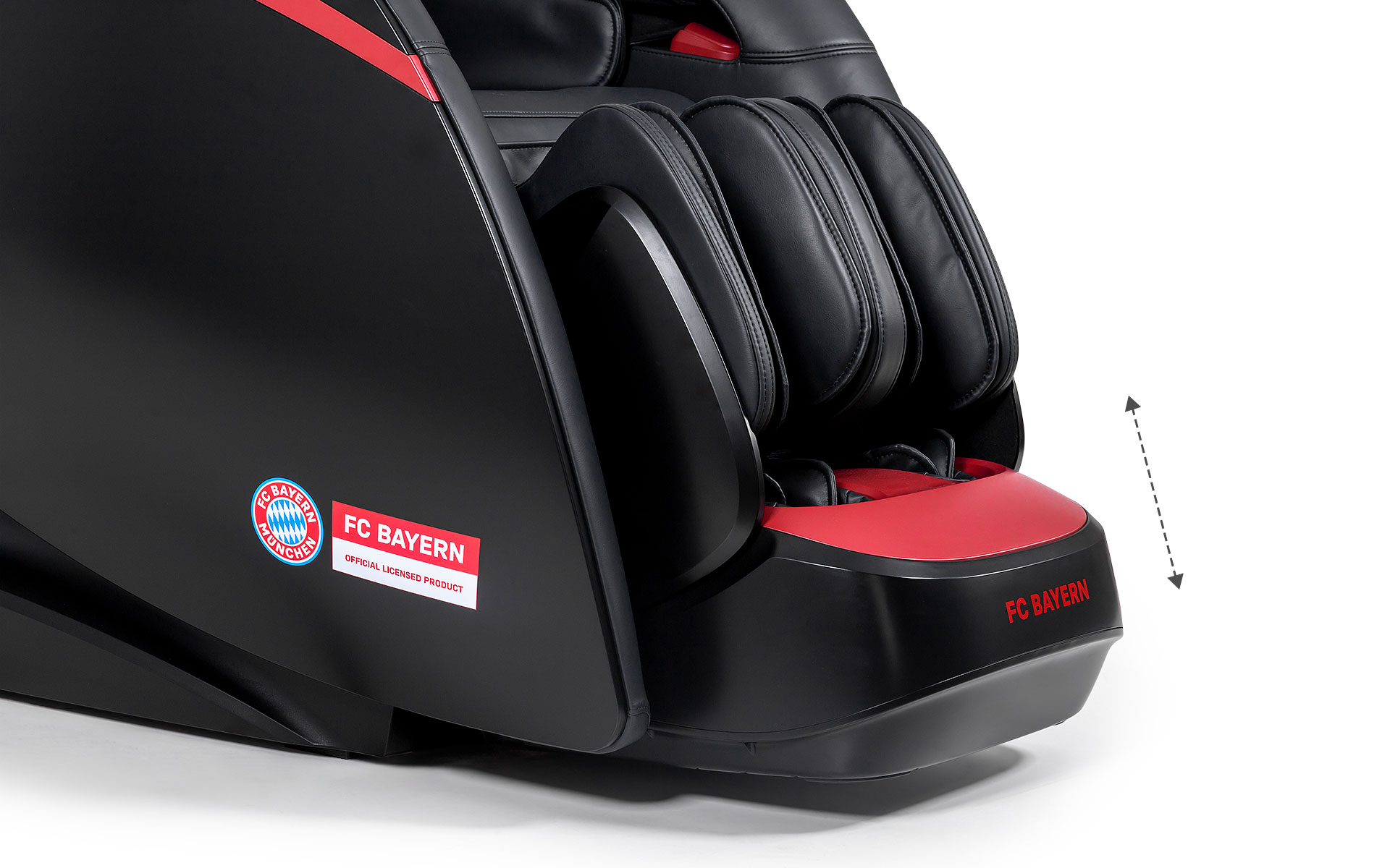 fotel masujący iRest Dual Core V8 FC BAYERN - masaż nóg fotel masujący iRest Dual Core V8 FC BAYERN - masaż nóg
