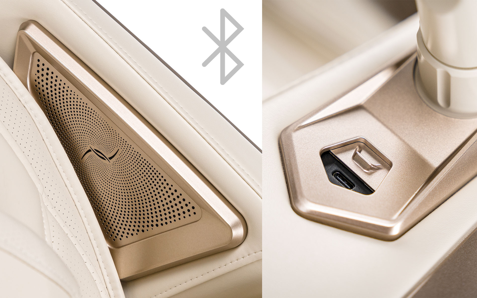 fotel masujący iRest Eagleton - głośniki i ładowarka fotel masujący iRest Eagleton - głośniki i ładowarka